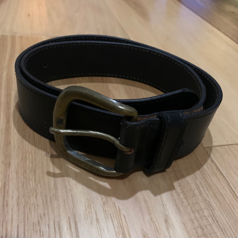 Genuine Leather belt with metal hardware, Canadian made